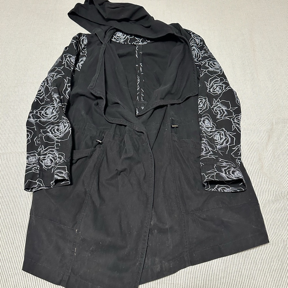 LULAROE Black Hooded Utility Jacket